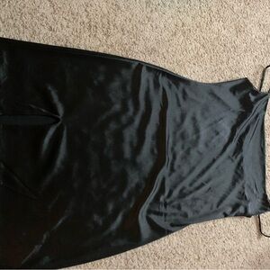 Elegant Black Satin Dress